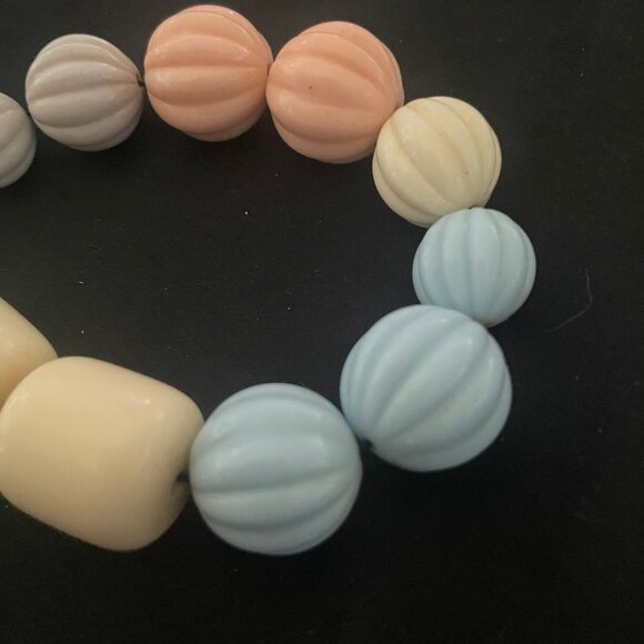 cute bracelet with polymer clay handmade beads and retro acrylic beads - Picture 3 of 5